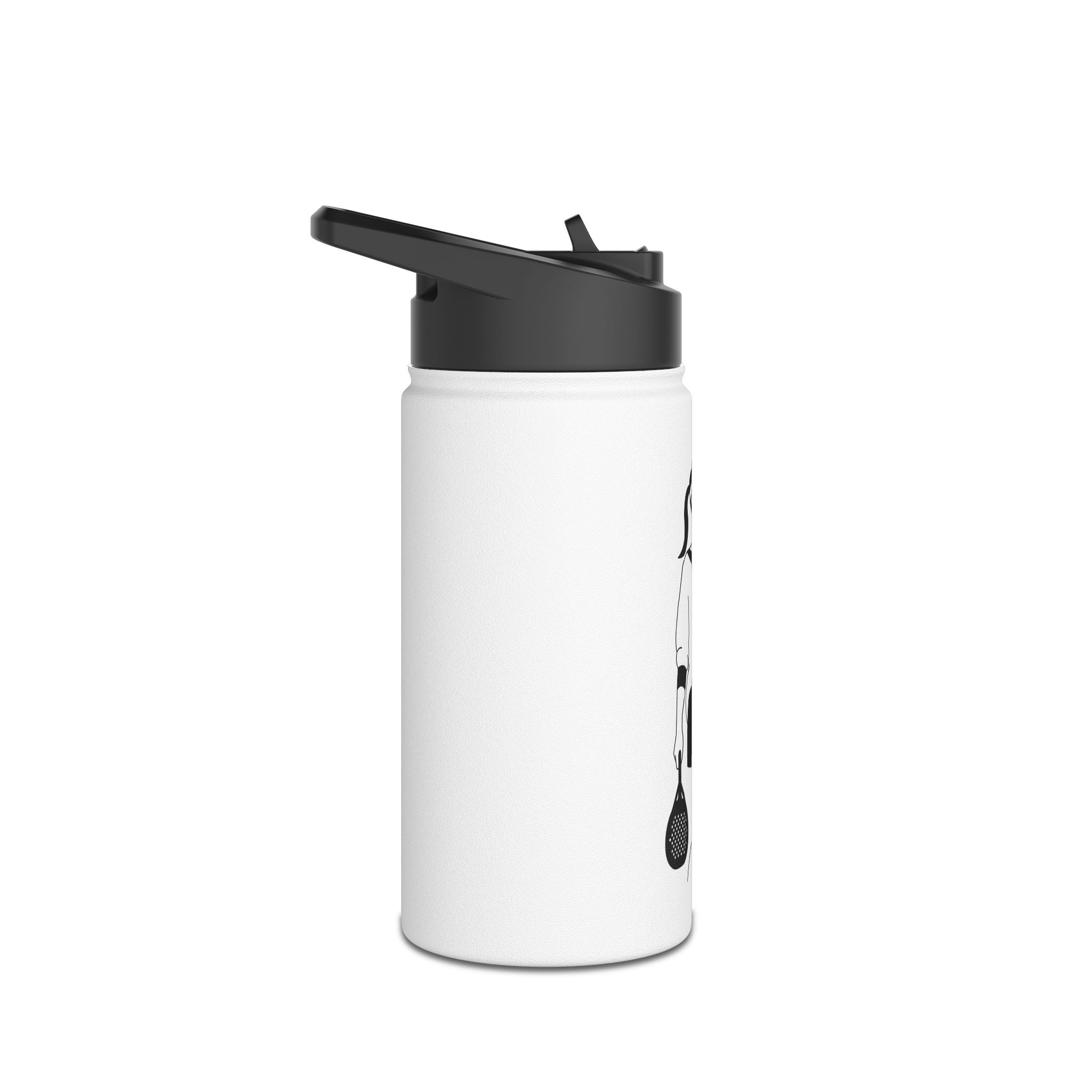 Silhouette Padel Player Stainless Steel Water Bottle | Tennis Bottle