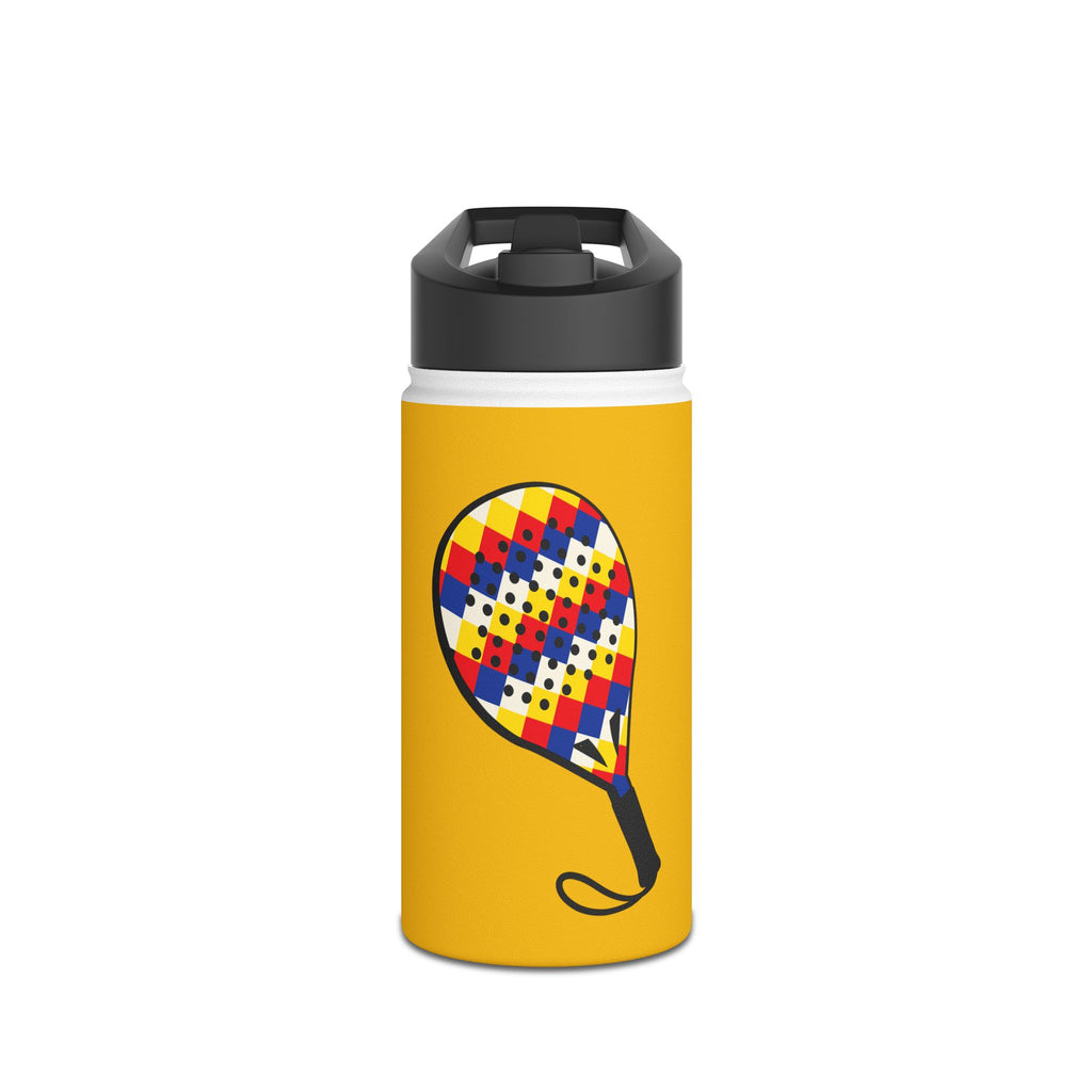 Colorful Padel Print Stainless Steel Water Bottle | Paddleball Design