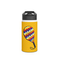 Colorful Padel Print Stainless Steel Water Bottle | Paddleball Design