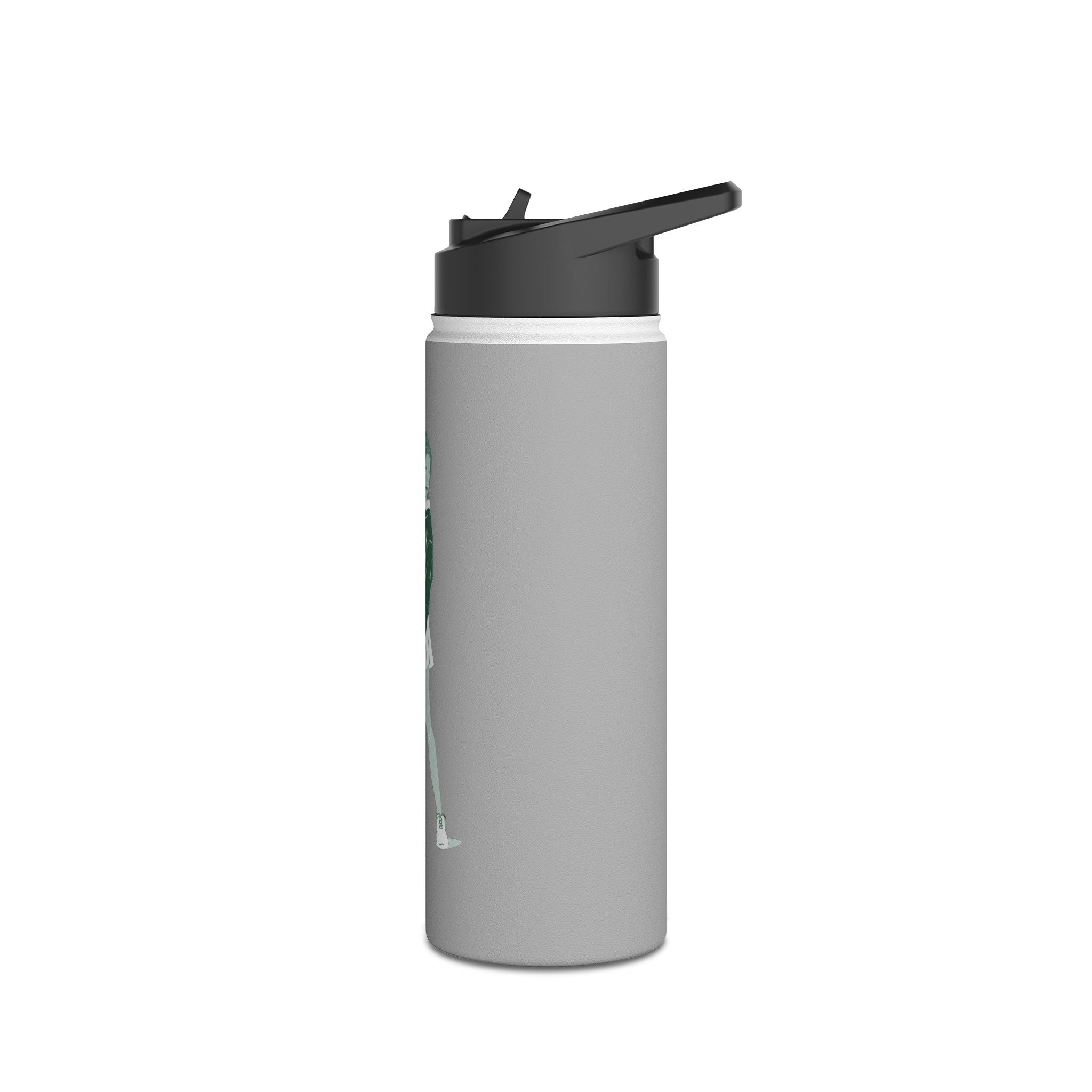 Retro Female Padel Player Stainless Steel Water Bottle | Standard Lid