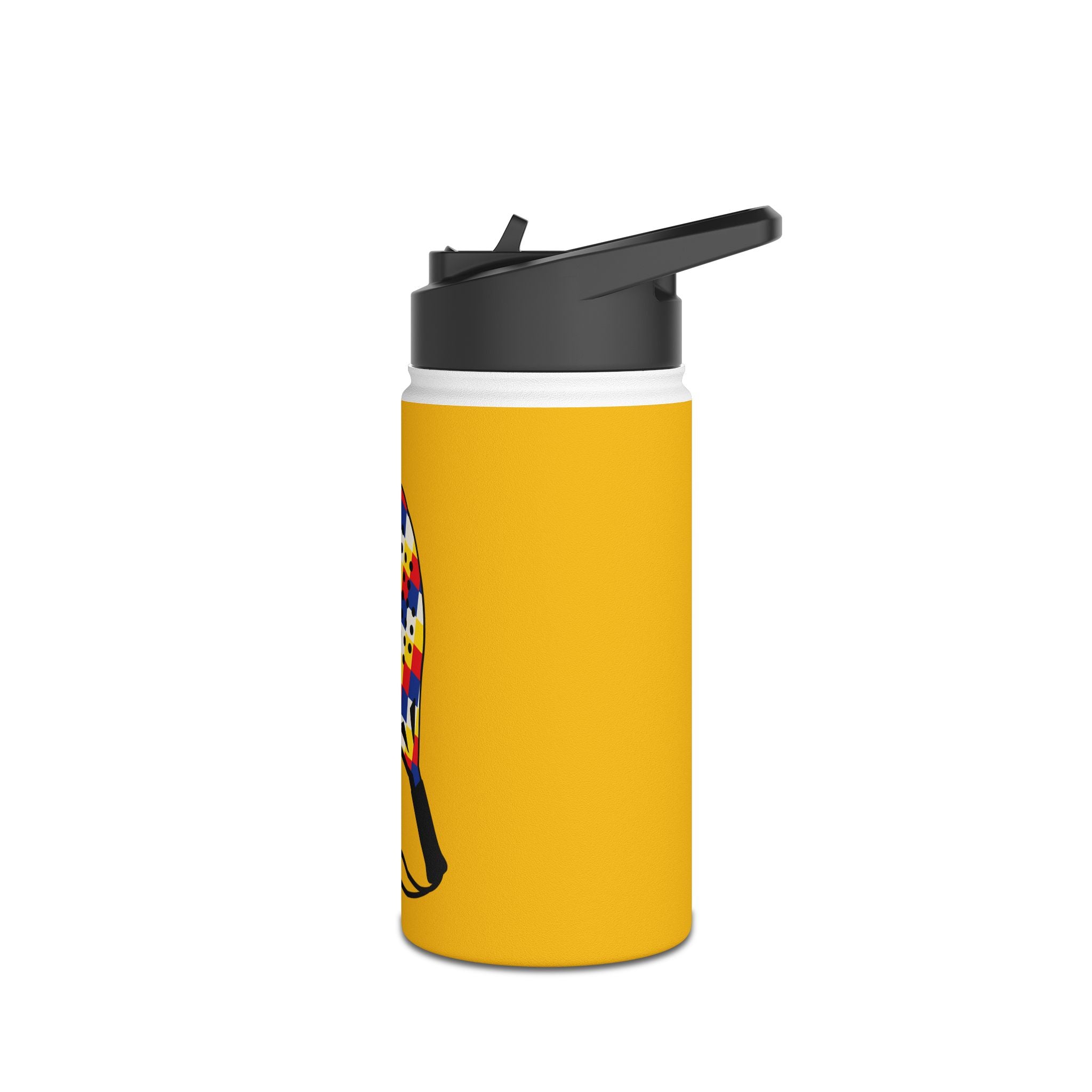 Colorful Padel Print Stainless Steel Water Bottle | Paddleball Design