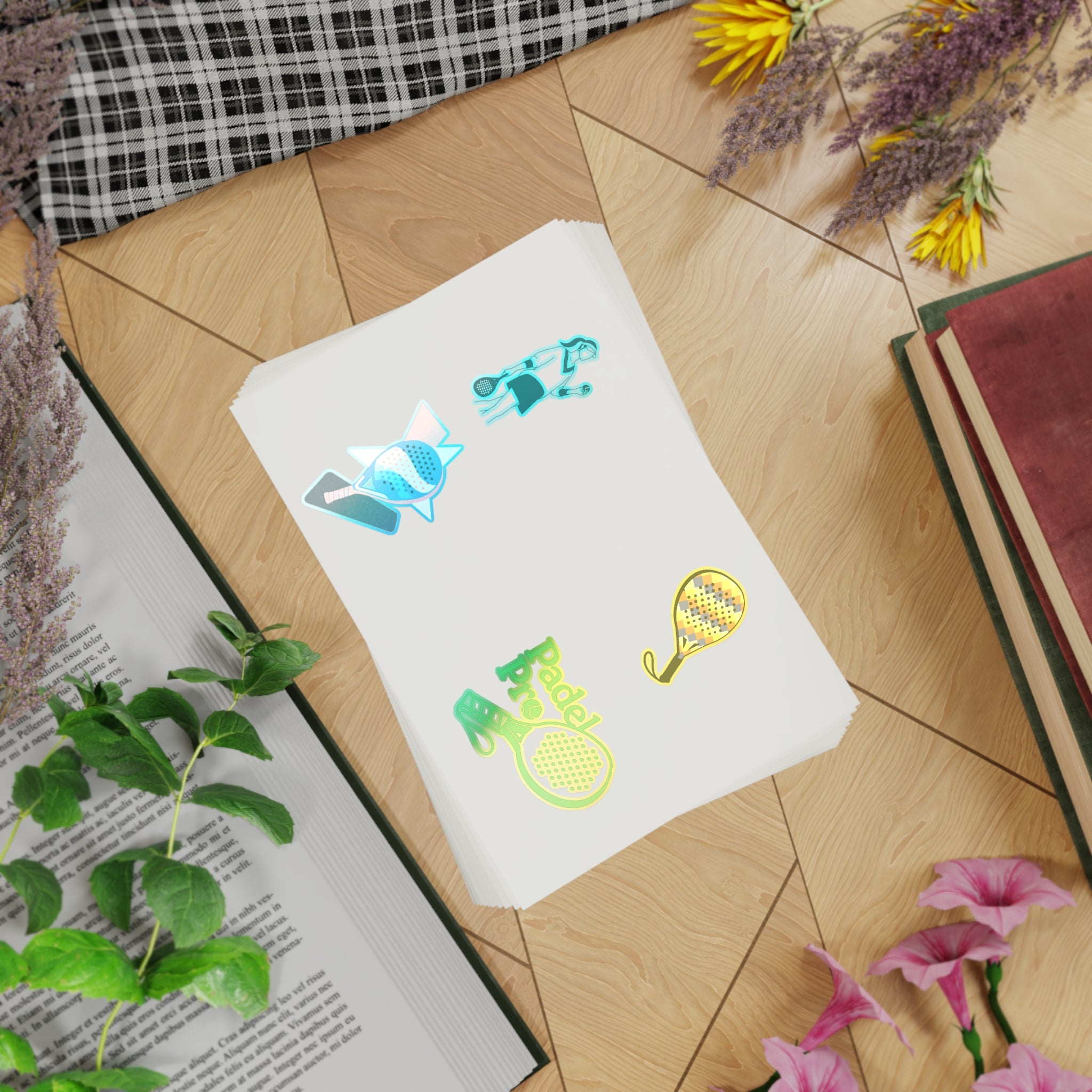 Padel Racket Stickers sticker sheet