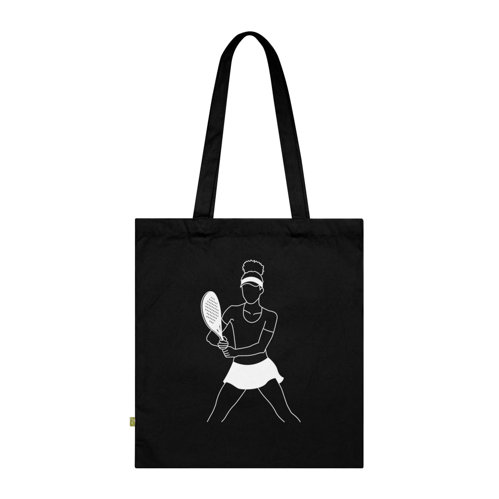 Padel Player Organic Cotton Tote Bag, Eco-Friendly Bag, Sports Tote, Gift for Tennis Lovers, Reusable Shopping Bag