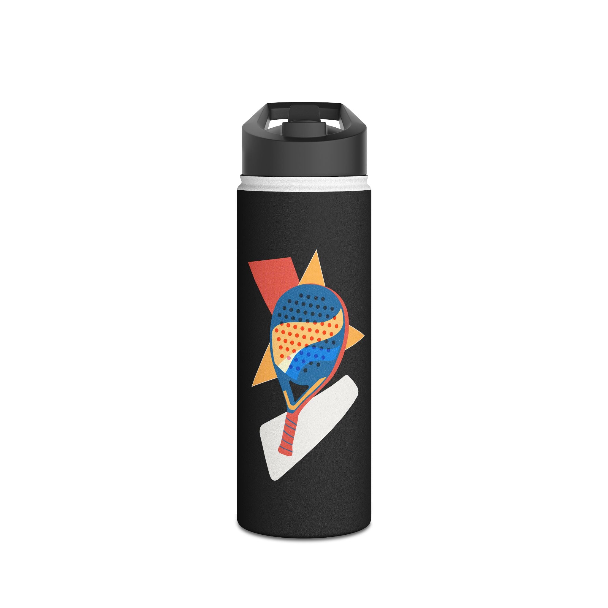 Colorful Padel Racket Stainless Steel Water Bottle | Sport Drink Bottle