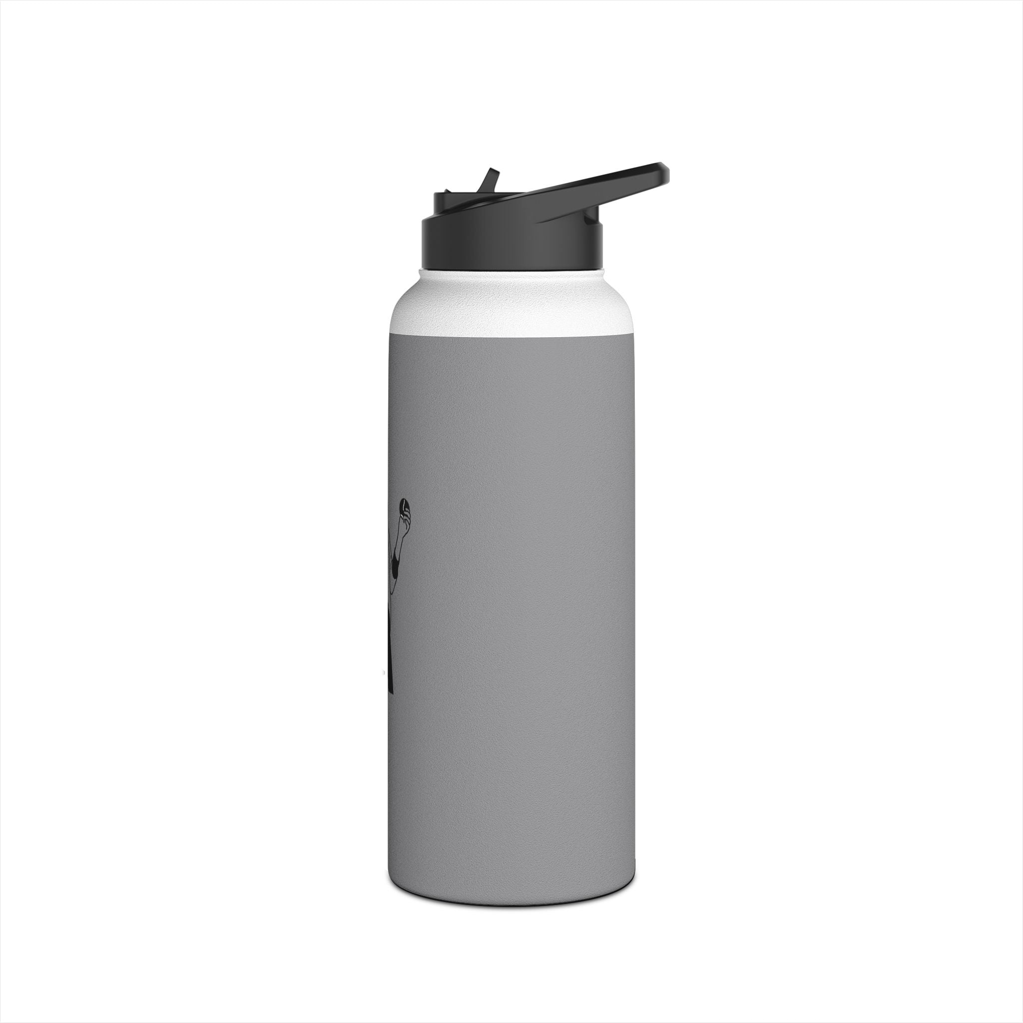 Padel Player Illustration Stainless Steel Water Bottle | Racket Ball Design