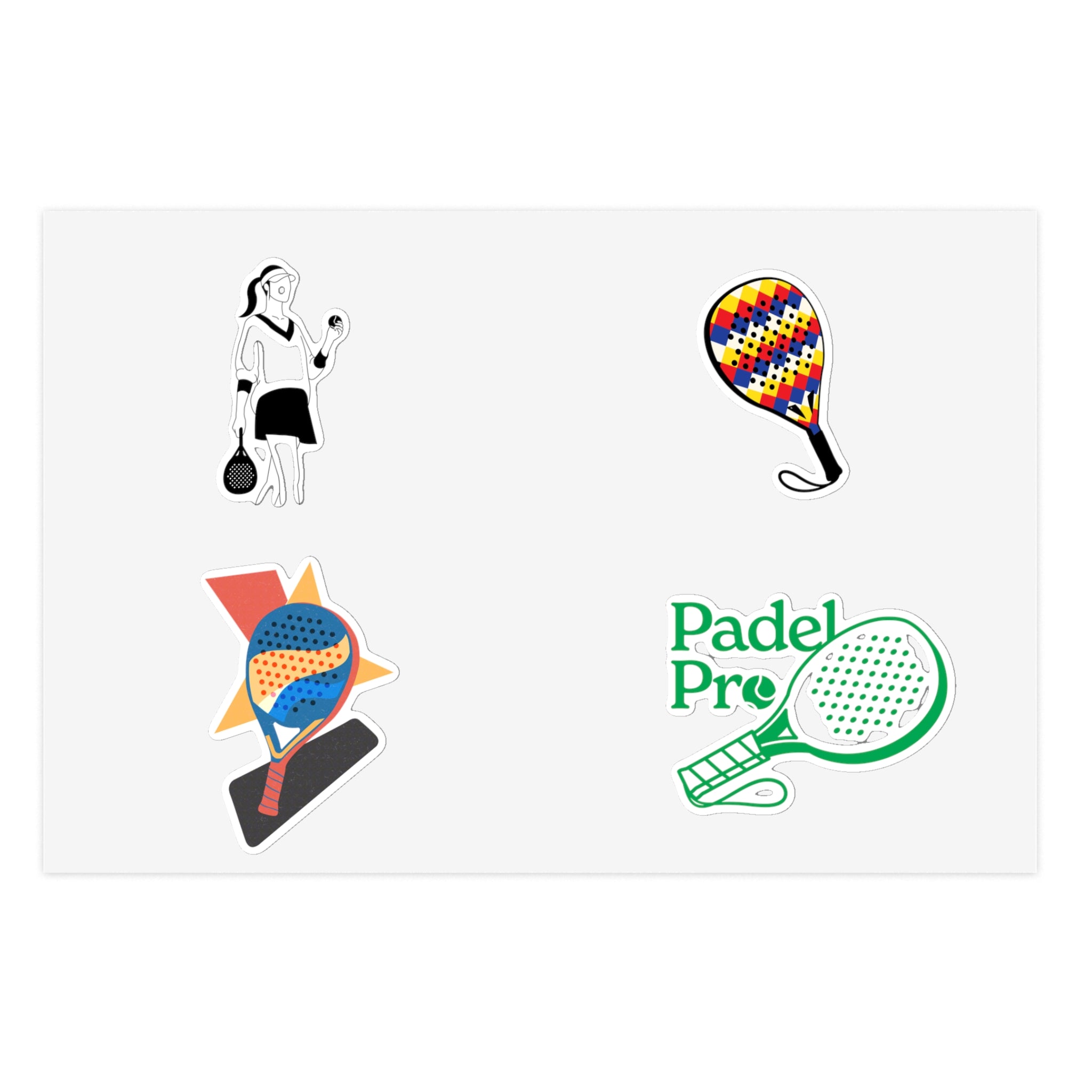 Padel Racket Stickers sticker sheet