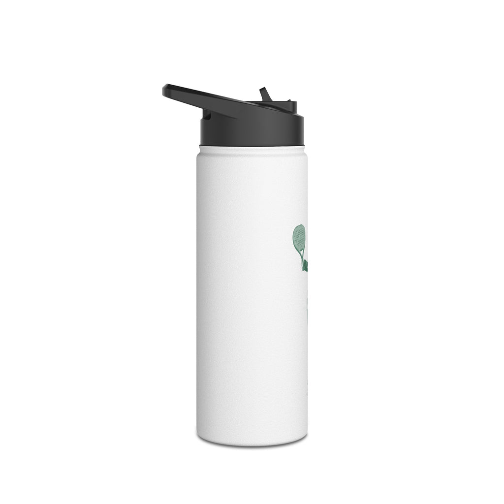 Retro Female Padel Player Stainless Steel Water Bottle | Sports Athlete