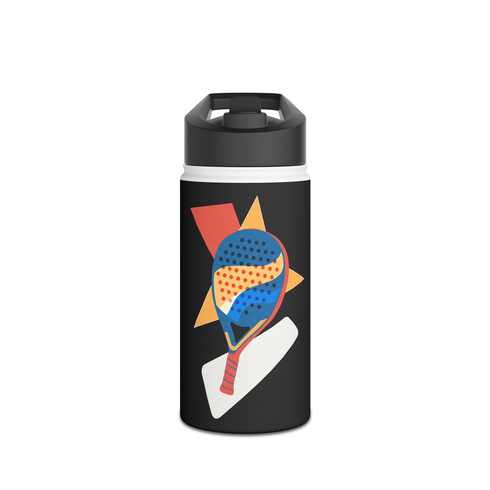 Colorful Padel Racket Stainless Steel Water Bottle | Sport Drink Bottle