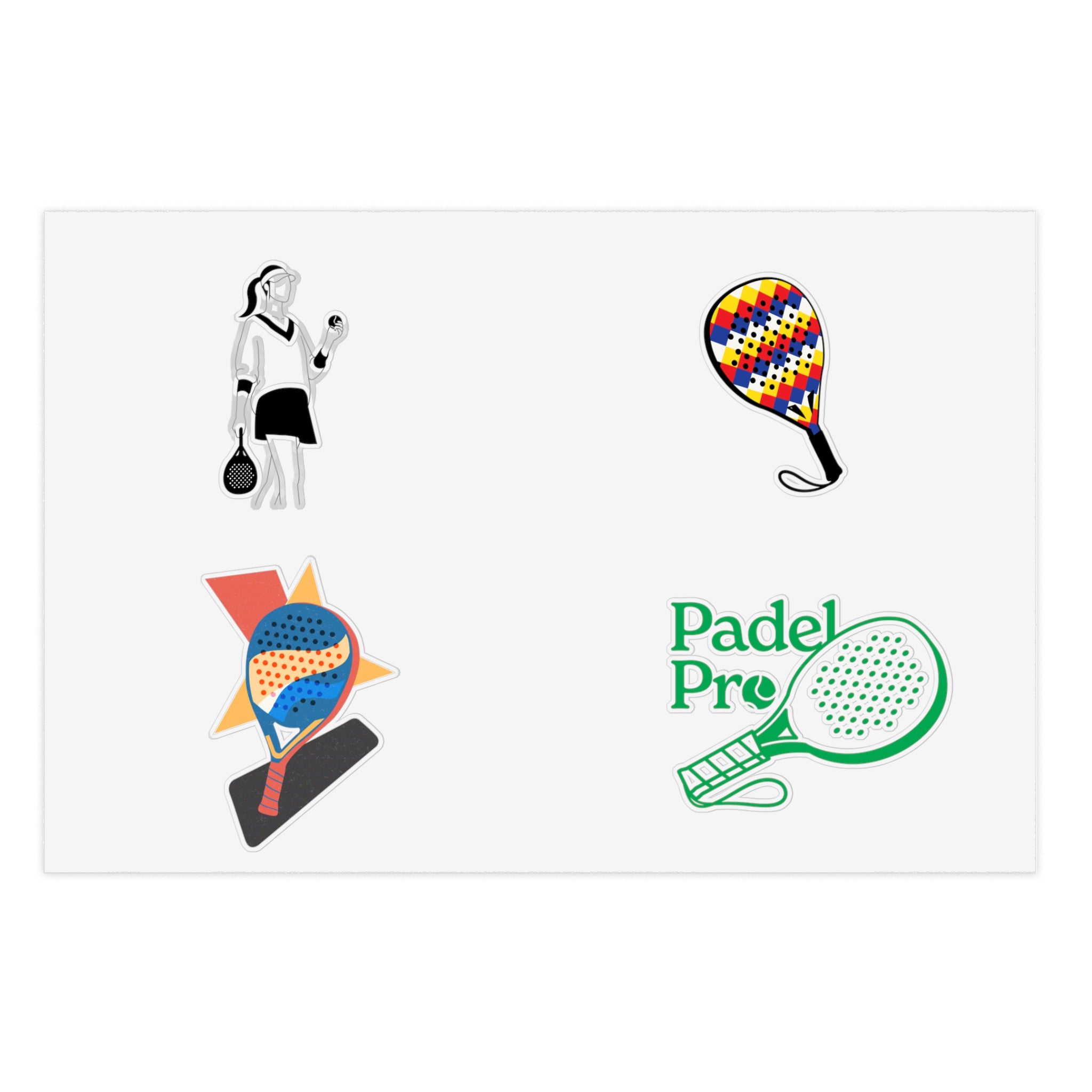 Padel Racket Stickers sticker sheet