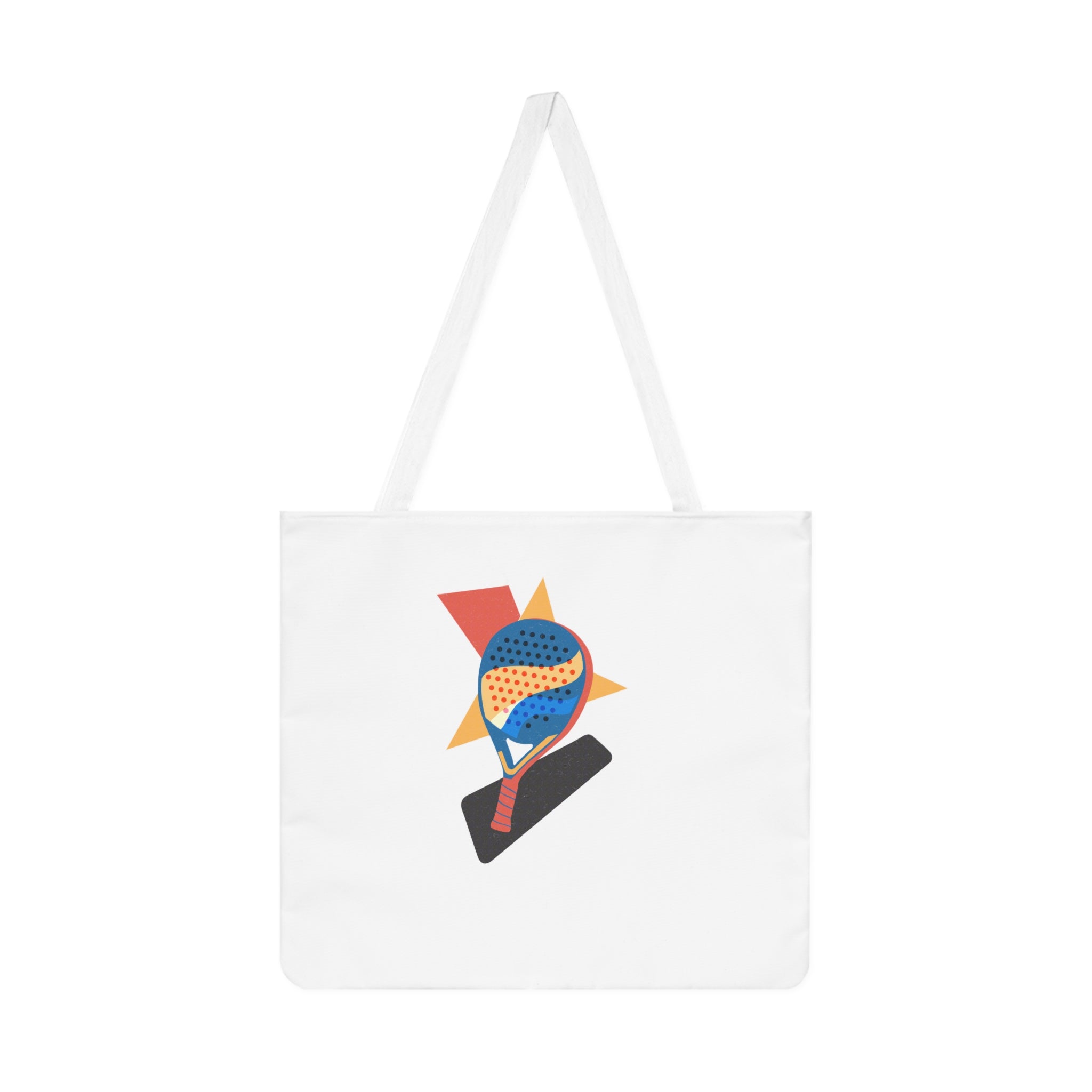 Abstract Retro Surf Padel Tote Bag | Geometric Colorful Beach Illustration