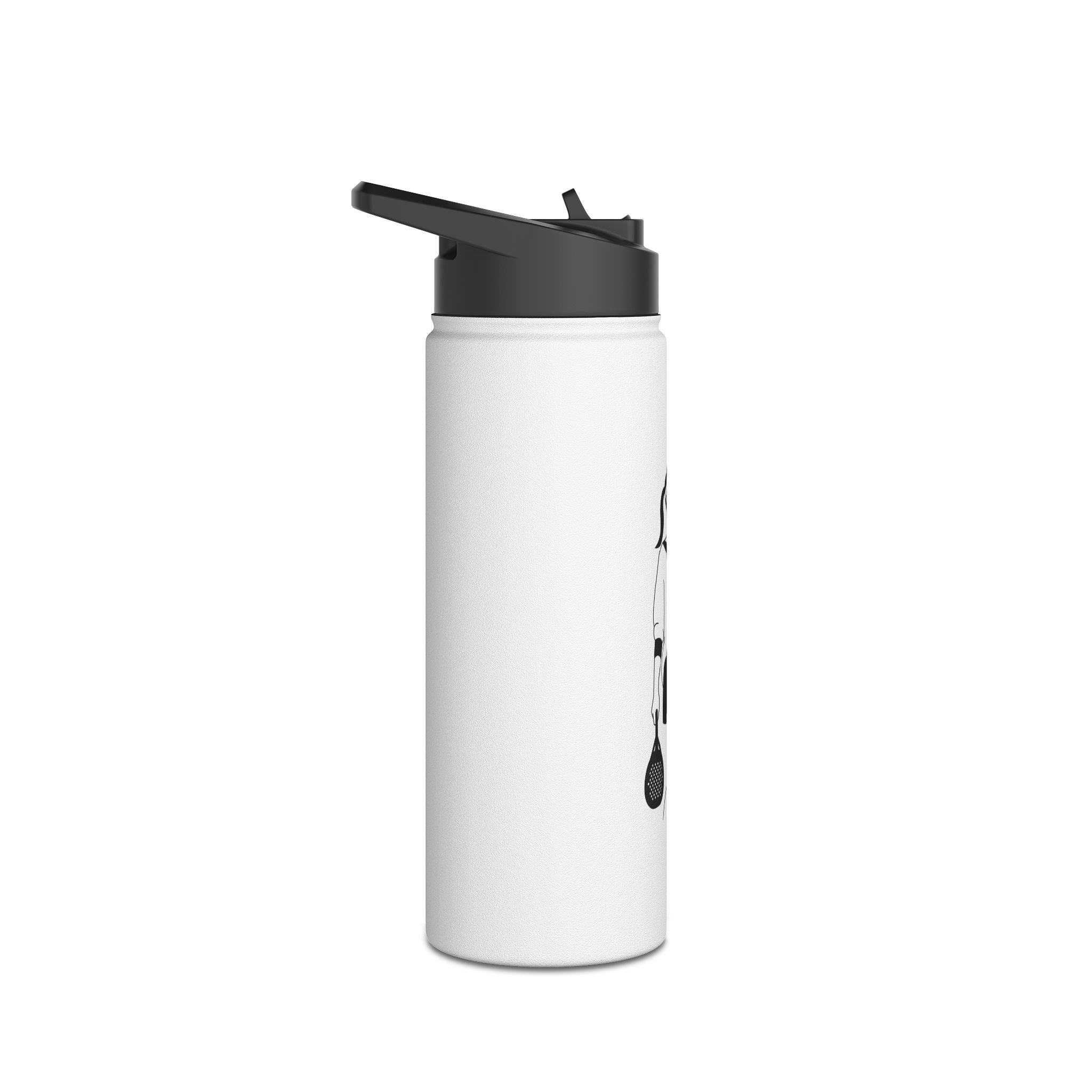 Silhouette Padel Player Stainless Steel Water Bottle | Tennis Bottle